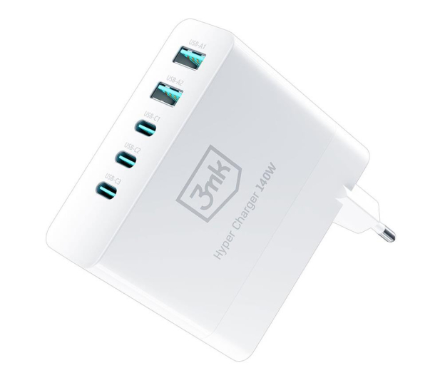 3MK 140W 3xUSB-C+2xUSB-A GaN PD QC 3M004703 - 1125651 - zdjęcie 3